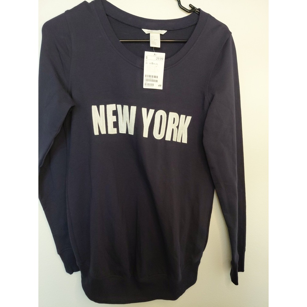 NWT Maternity Long Sleeve MAMA Embroidered Pullover Sweatshirt Size Small